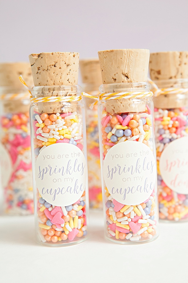 DIY custom sprinkle mix favors!