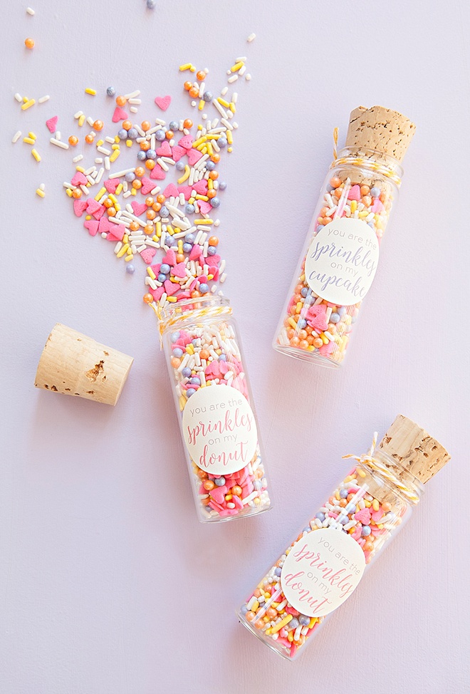 DIY custom sprinkle mix favors!