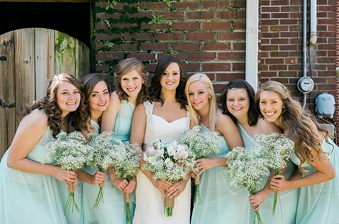 Mint bridesmaids dresses!
