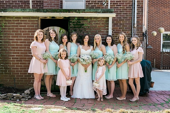 The bride and her maids