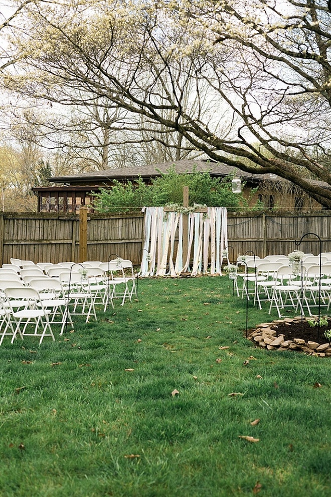 Beautiful, backyard faith based wedding