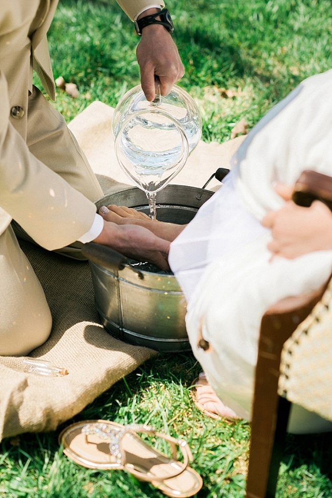 Amazing foot washing ceremony during wedding!