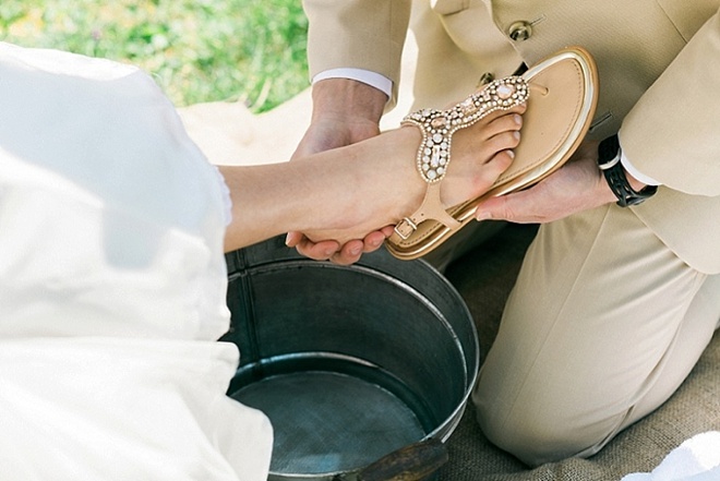 Amazing foot washing ceremony during wedding!
