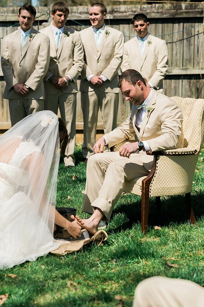 Amazing foot washing ceremony during wedding!