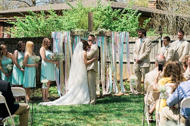 Beautiful, backyard faith based wedding