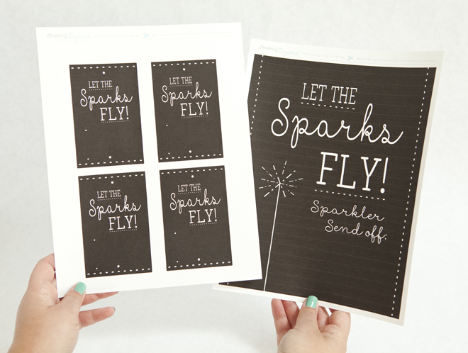 DIY Wedding Sparkler Tag and Sign project, with free printables!