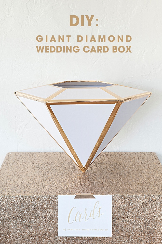 Learn How To Make This Giant Diy Wedding Card Box Diamond