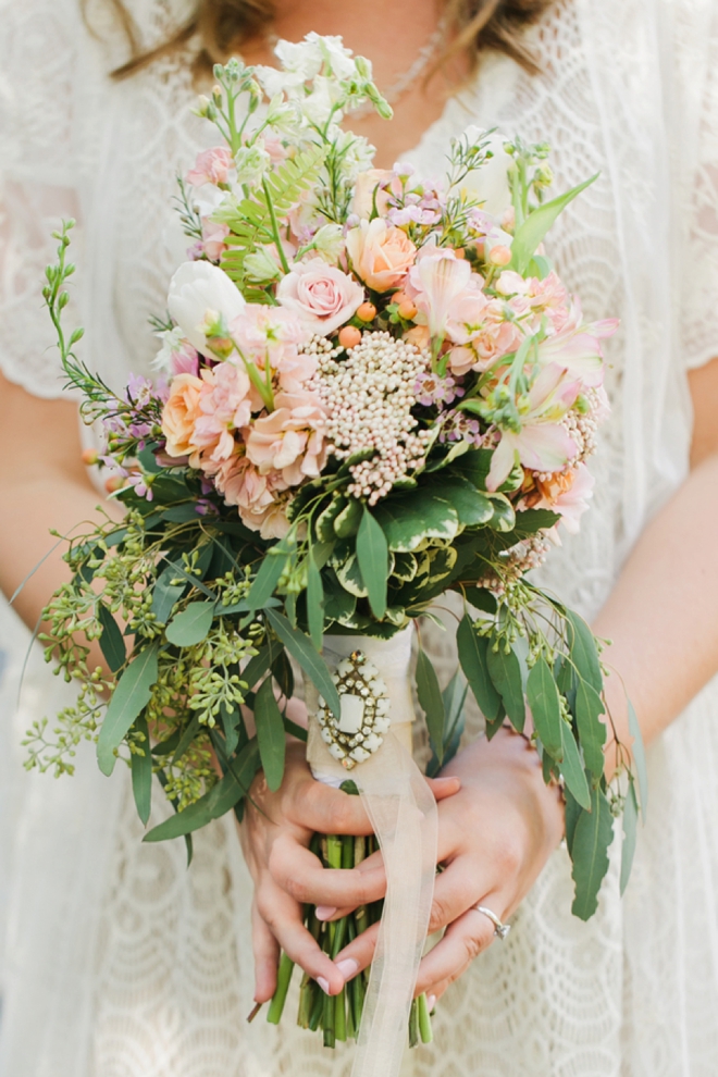 Lovely wedding bouquet with charm