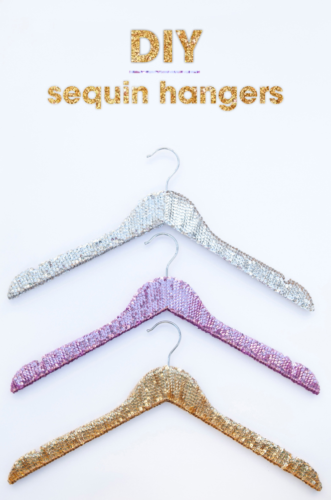 DIY - how to make sequin hangers!
