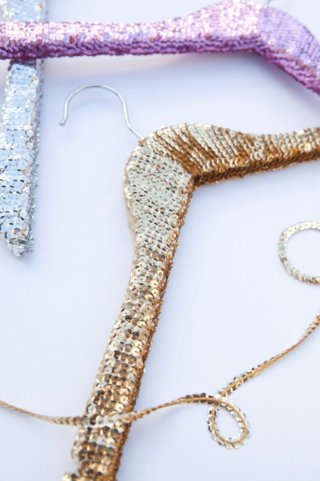 DIY - how to make sequin hangers!