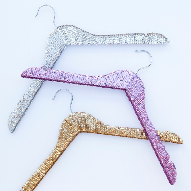 DIY - how to make sequin hangers!