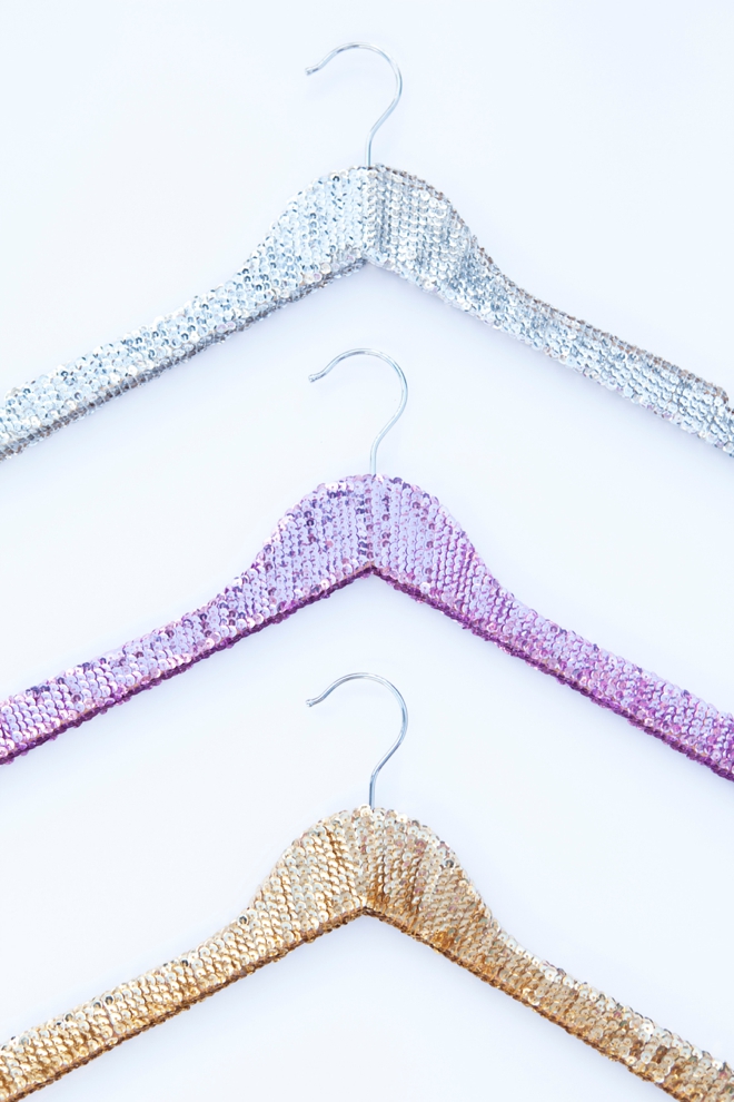 DIY - how to make sequin hangers!