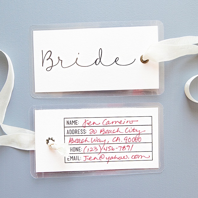 Wedding deals bag tags