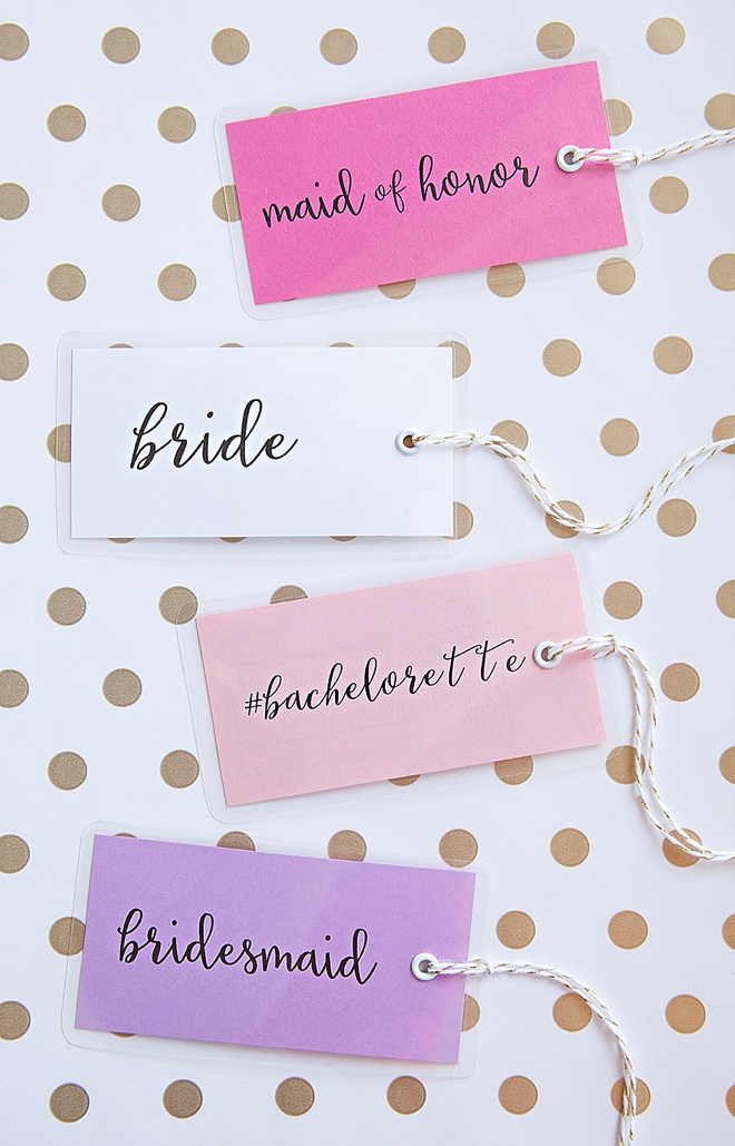 Adorable DIY bachelorette party luggage tags!