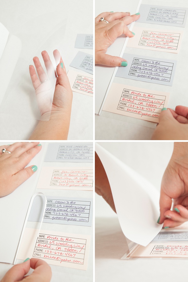 Adorable DIY wedding luggage tags!