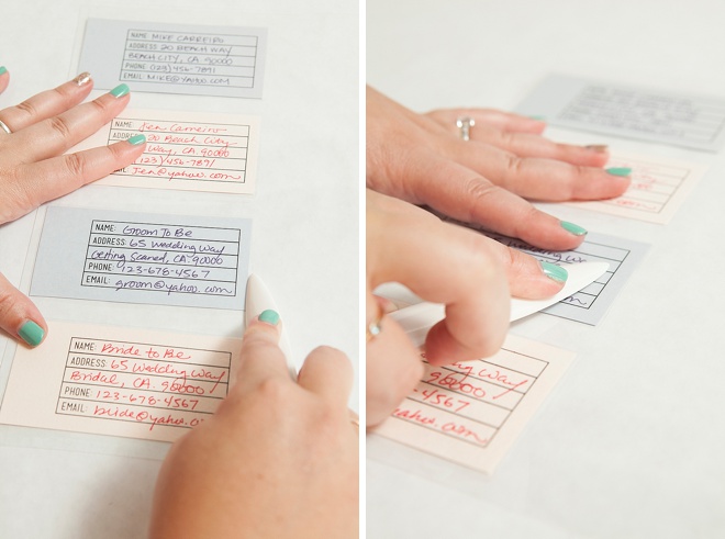 Adorable DIY wedding luggage tags!