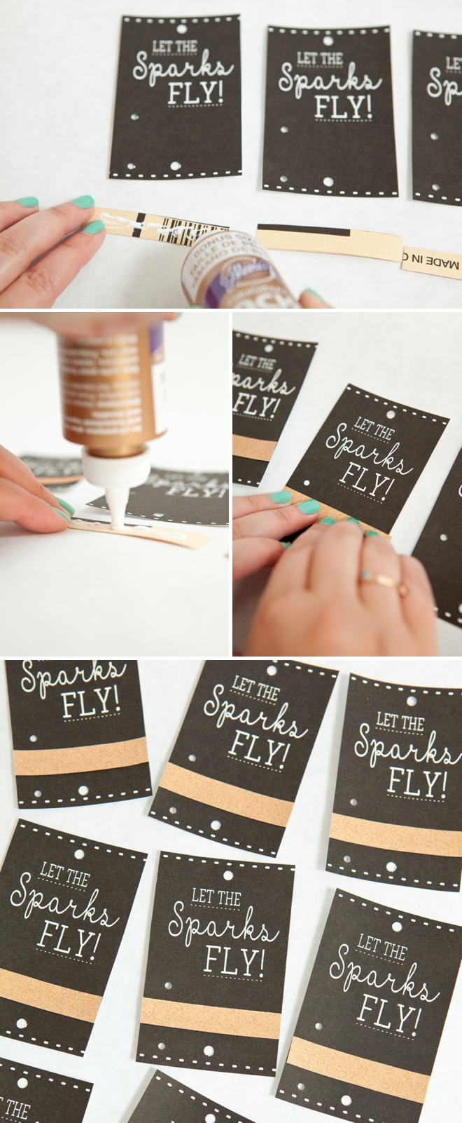 DIY Wedding Sparkler Tag and Sign project, with free printables!