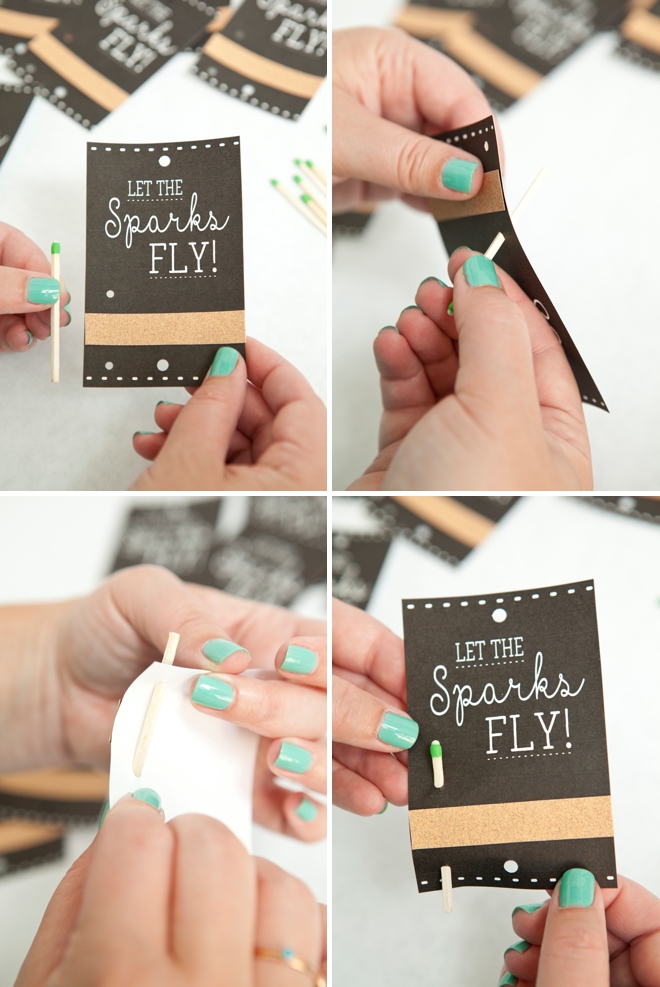 DIY Wedding Sparkler Tag and Sign project, with free printables!