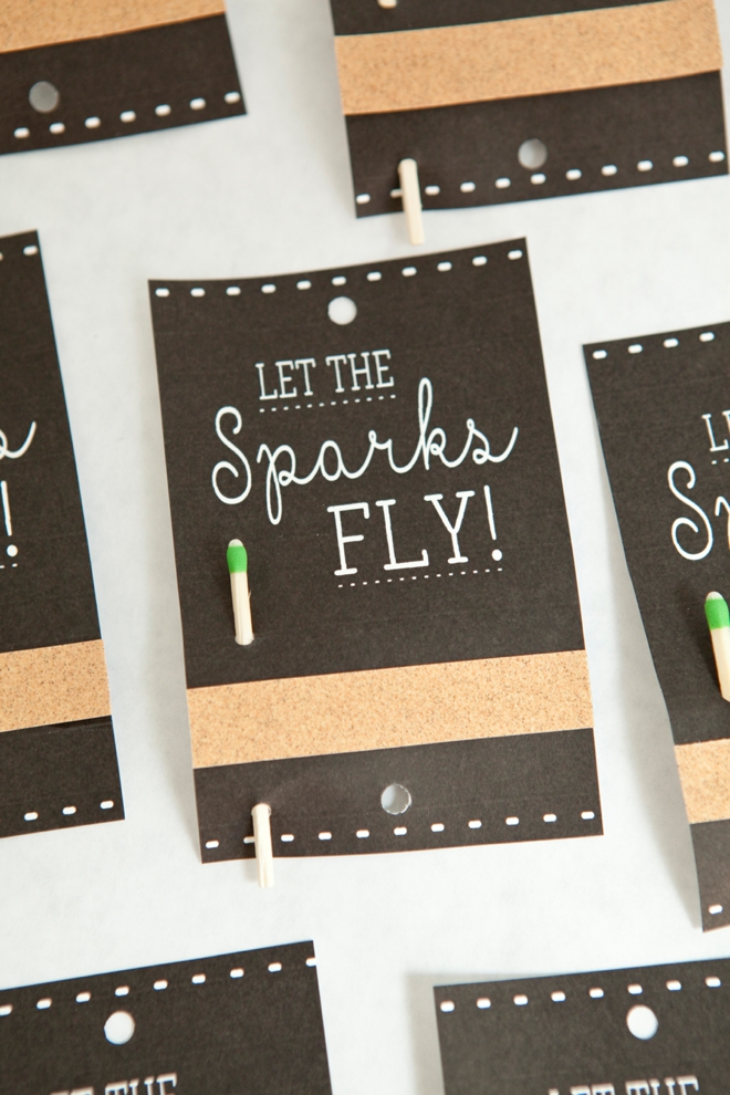 DIY Wedding Sparkler Tag and Sign project, with free printables!