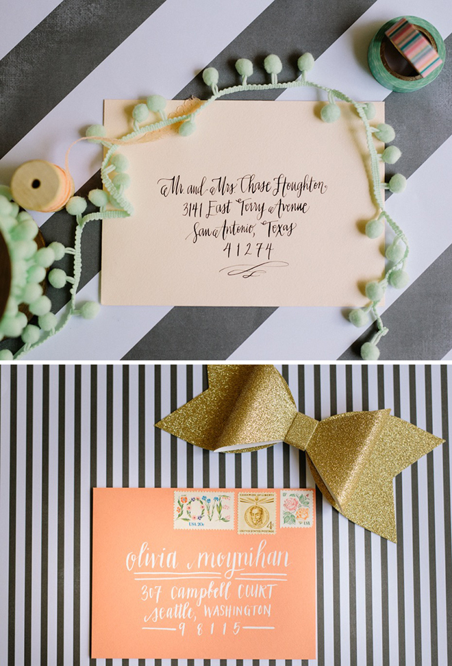 Custom, invitation lettering from Prairie Letter Shop via Etsy