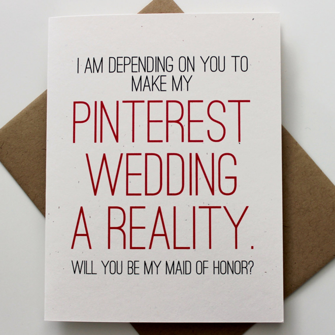Pinterest Wedding Card from Patterson Paper