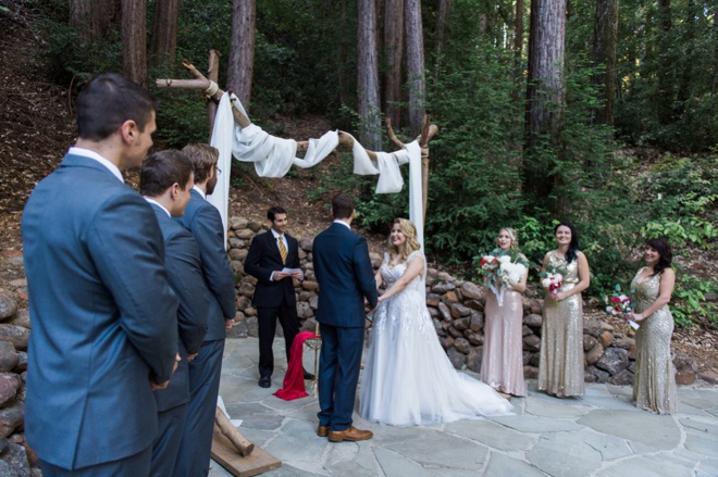 Beautiful, DIY wedding in the forest of Santa Cruz