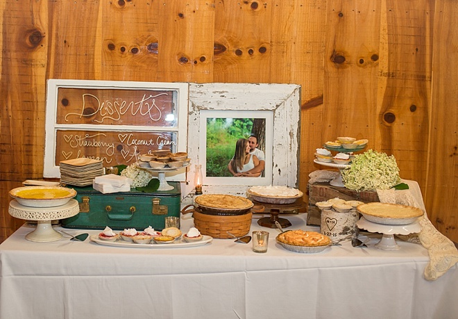 Wedding pie dessert bar!