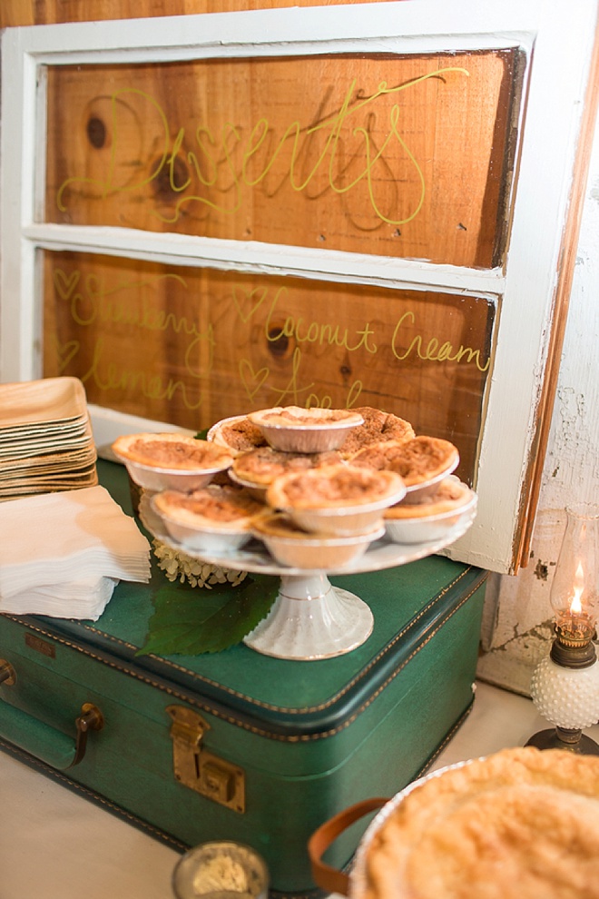 Wedding pie dessert bar!