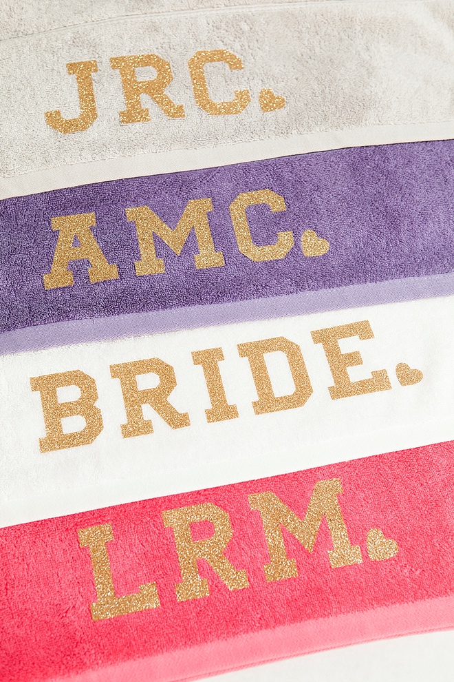 DIY Personalized Beach Towels for you Bachelorette Party!