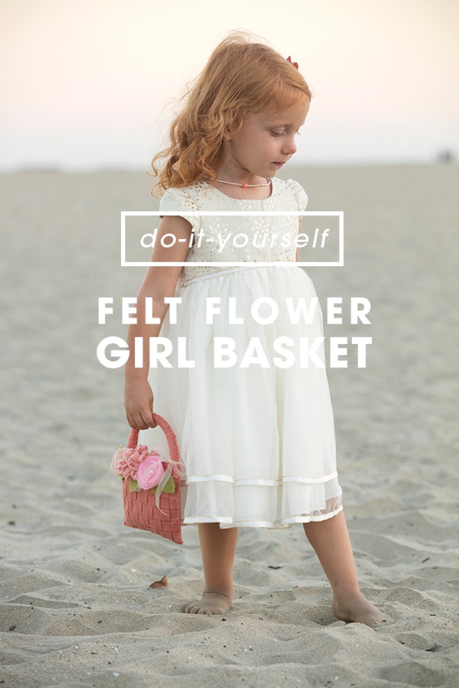 Awesome, DIY felt flower basket for your flower girl!