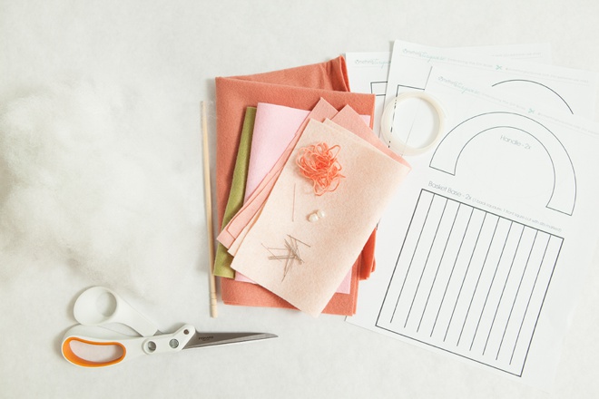 Awesome, DIY felt flower basket for your flower girl!