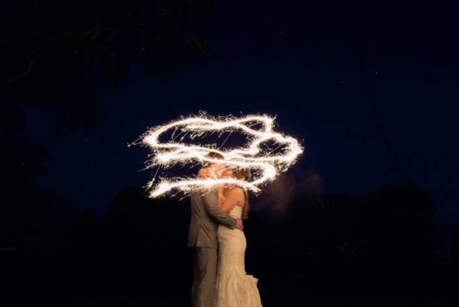 Bride and Groom sparkler pic!