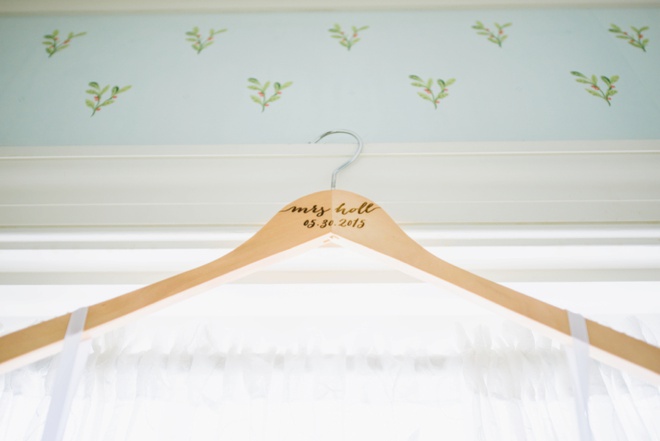 Custom wedding hanger