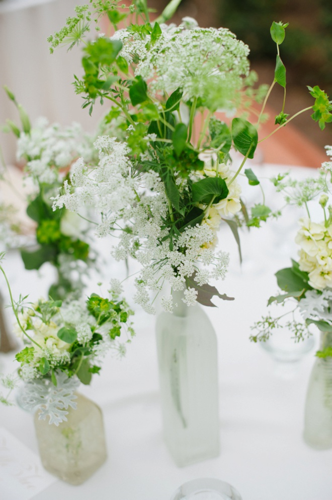 Gorgeous all white and green wedding tablescapes