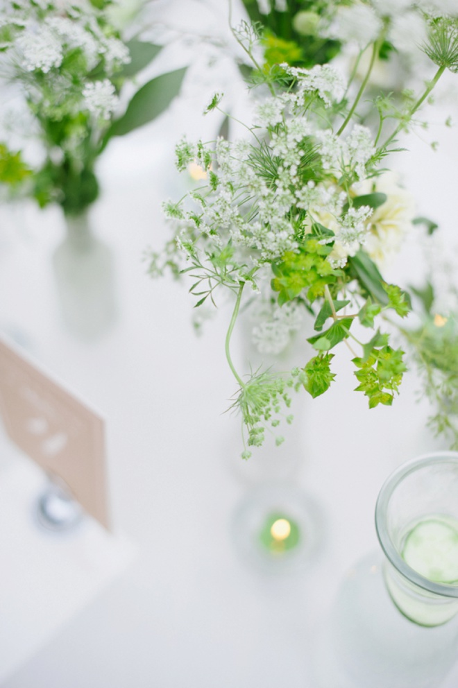 Gorgeous all white and green wedding tablescapes