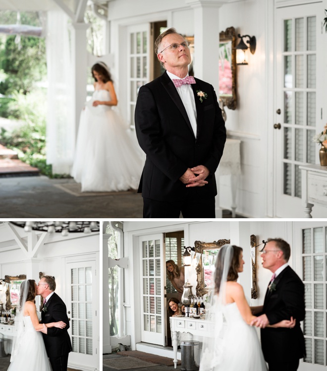 Bride and Father - first look!