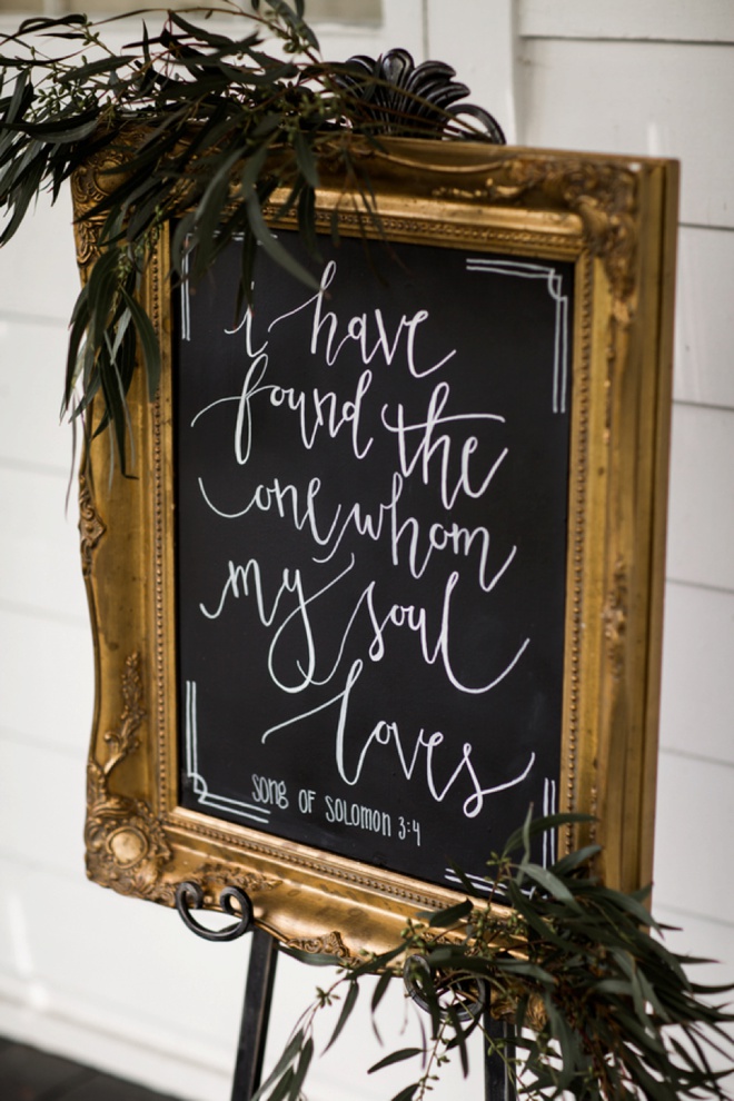 I have found the one whom my soul loves; wedding sign.