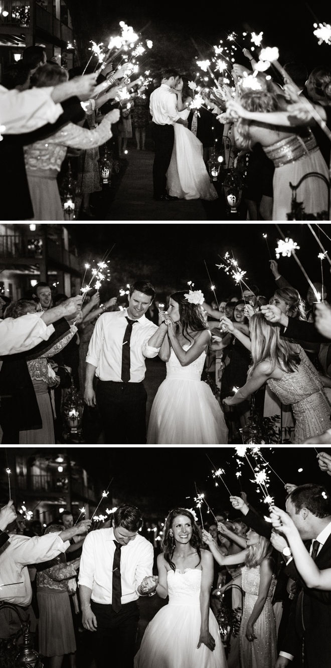 Awesome sparkler exit!