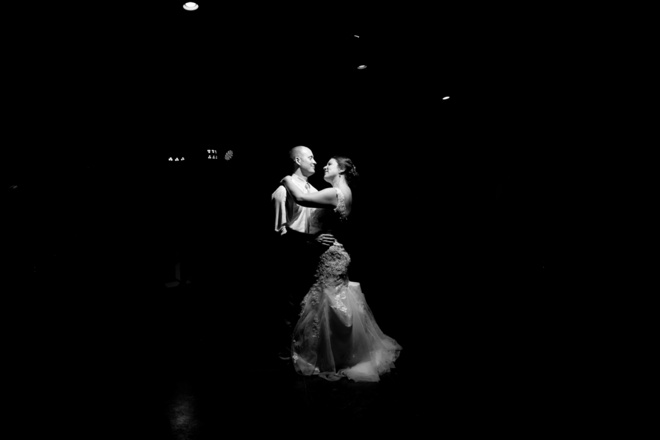 Gorgeous silhouette dancing picture of the bride and groom!