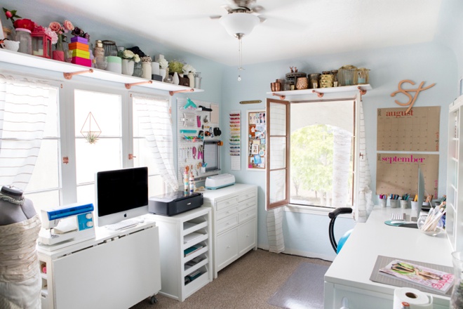 Something Turquoise Craft Room + Blog Office