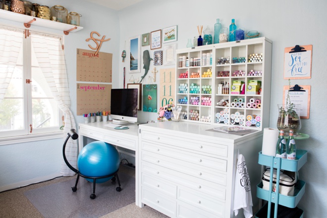 Check Out Jen From Something Turquoise S New Craft Room