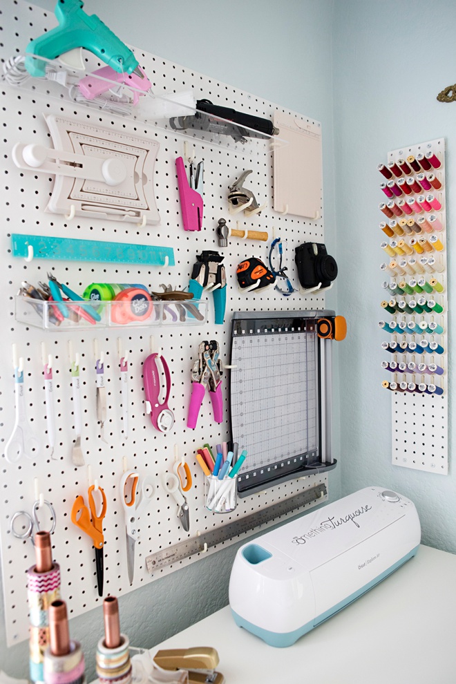 Something Turquoise Peg Board Tool Wall