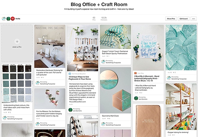 The craft room started with a board on Pinterest!