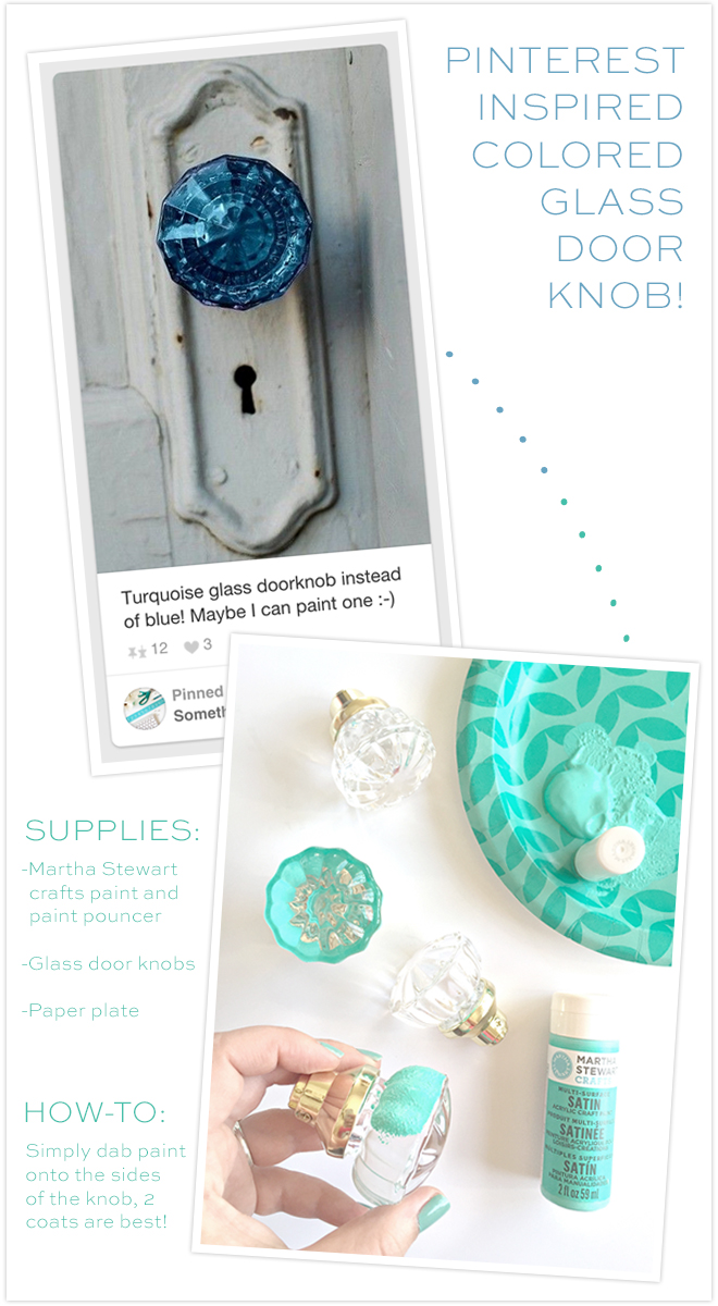 DIY Gorgeous Colored Glass Door Knobs for super cheap!