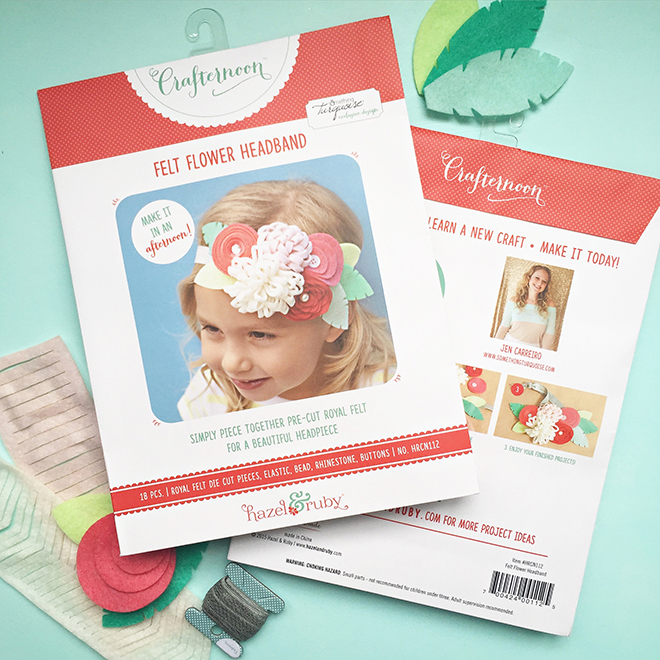 Felt Flower Headband Kit from Something Turquoise and Hazel and Ruby - that you can make in an afternoon!