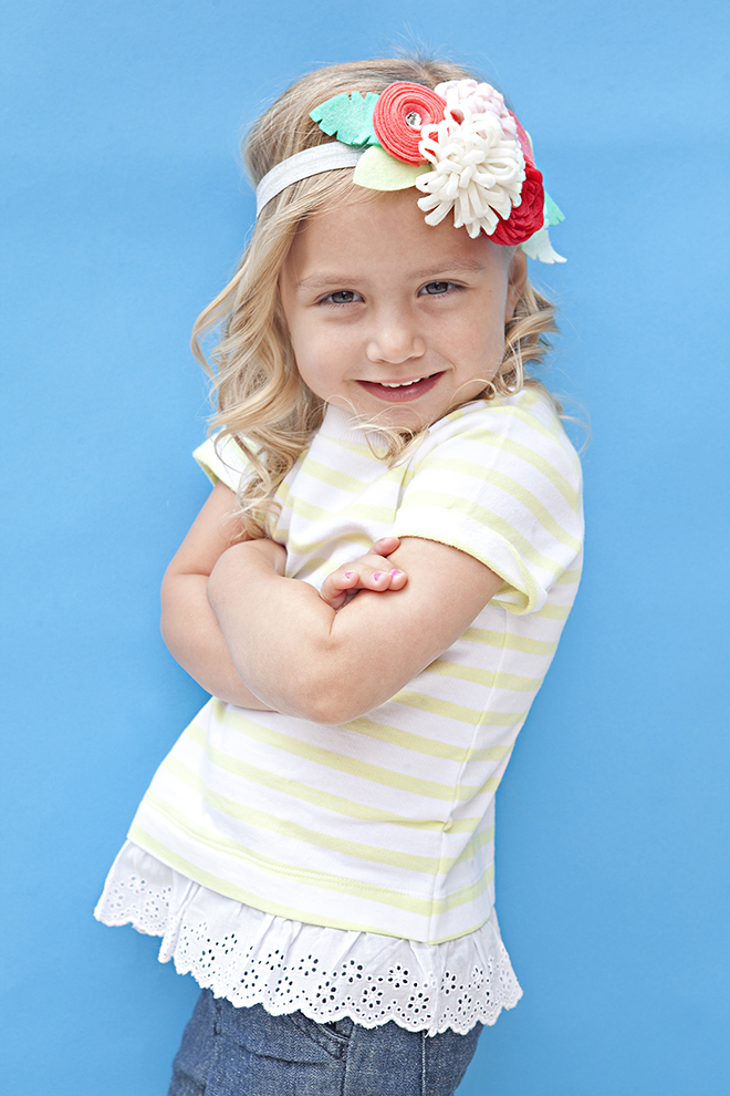 Felt Flower Headband Kit from Something Turquoise and Hazel and Ruby - that you can make in an afternoon!