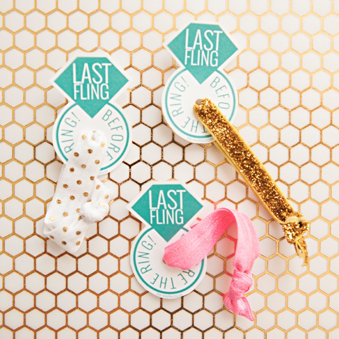 DIY - Bachelorette Party Hair Tie Favors!