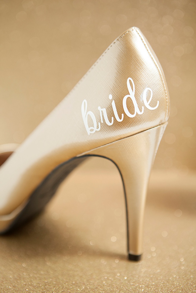 Learn how to make custom wedding shoe stickers!