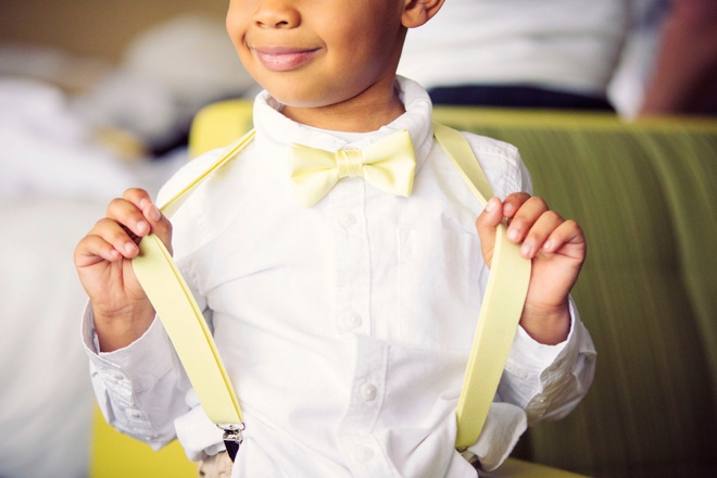 Darling ring bearer with yellow fashion