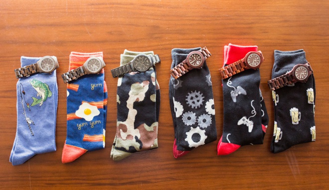Groomsmen gifts - sock and watches!